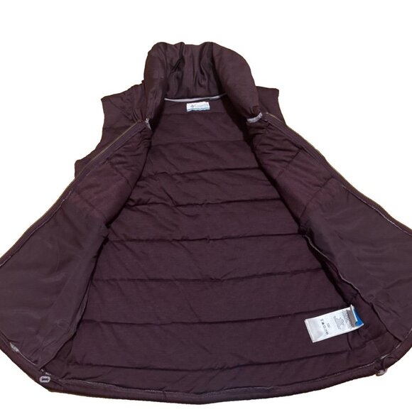 Columbia Omni-Heat Purple Puffer Vest SUPER SOFT Womens Size Small - Picture 2 of 8